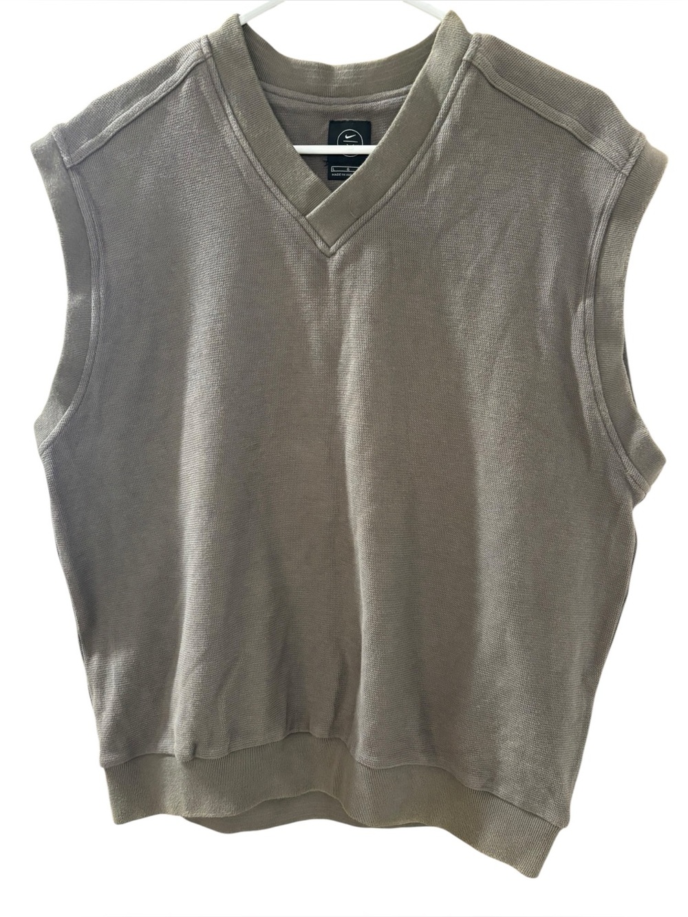 Nike Golf Men's Greyish Brown Sleeveless Golf Sweater Vest Size Large